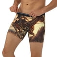 thumbnail image 3 of Salouo Western Skeleton Cowboy Horse Pattern Men's Boxer Briefs, Soft & Breathable Underwear Elastic Waistband Briefs for Men,1-Pack, 3 of 7