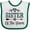 White and Green, variant on Inktastic Sister Of The Groom Wedding Party Girls Baby Bib