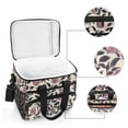 thumbnail image 4 of Gray Leaf and Purple Flower Insulated Lunch Bag 15L Cooler Box for Women Men Work Camping Beach Travel, 4 of 7