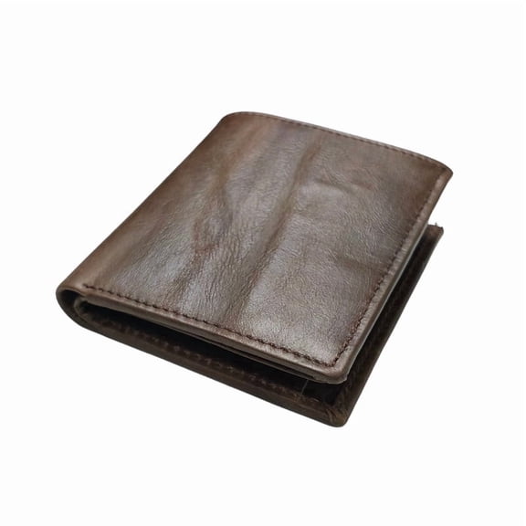 kerinzo -Men’s Genuine Leather Bifold Wallet – Classic Brown Slim Design with Multiple Card Slots and Cash Compartment