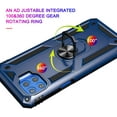 thumbnail image 5 of Compatible with Moto One 5G Case, Motorola One 5G UW Case, with Tempered Glass Screen Protectors, Military-Grade Metal Ring Kickstand 18ft Drop Tested Shockproof Cover Case, Blue, 5 of 14