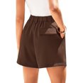 thumbnail image 2 of FreshPretty Shorts for Women Dressy Casual Summer Elastic Waist in The Back Pleated Wide Leg Tailored Work Trouser Shorts, 2 of 7