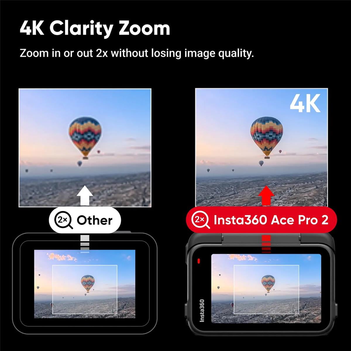 Insta360 Ace Pro 2 8K Midnight Black Action Camera with Dual Battery Xplorer Bundle, Slate Gray