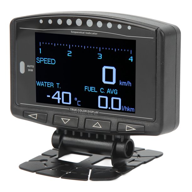 Digital OBD2 Gauge, HUD Display Speed Water Temp Meter Alarm Function