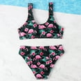thumbnail image 4 of WOLLED Teen Kids Girls Swimsuit Toddler Quick Dry Bathing Suit Ruffle Swimwear Two-Piece Sport Bikini Set 6-12Y, 4 of 10