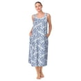thumbnail image 7 of Aria Women's Sleeveless Long 100% Cotton Nightgown in 46", Sizes XS to 5X, 7 of 7