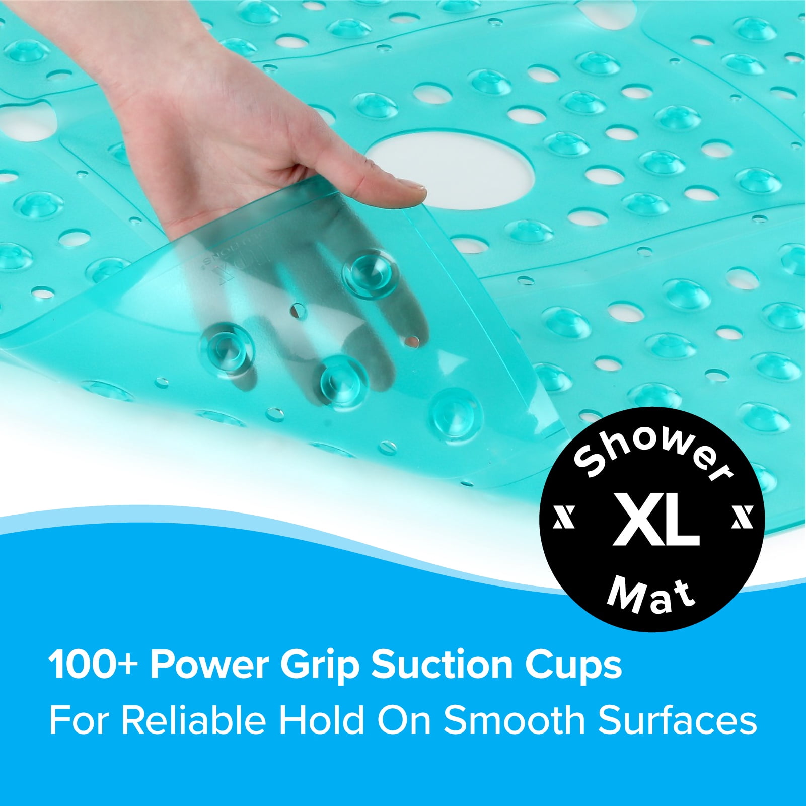 ZOKBOM Square Shower Mat Non Slip 70x70cm