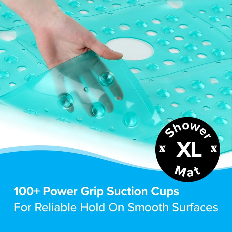 SlipX Solutions 27 x 27 Extra Large Square Shower Mat in Black