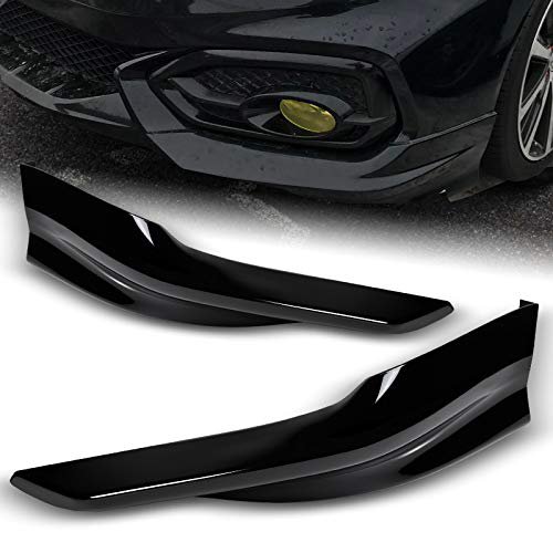 Q1-Tech Front Bumper Lip fit for compatible with 2014-2015 Honda Civic 2-DRCoupe Only, Front Bumper Lip Spoiler Air Chin Body Kit Splitter Painted Glossy Black ABS (HFP-Style)