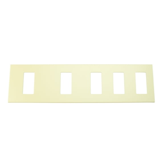 Lightolier Controls NFB5SSSLLI Multi 5 Gang Faceplate Snap On, Ivory