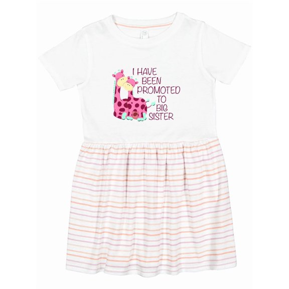 Inktastic I Have Been Promoted to Big Sister Pink Girls Toddler Dress