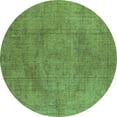 thumbnail image 1 of Ahgly Company Machine Washable Indoor Round Oriental Turquoise Blue Industrial Area Rugs, 3' Round, 1 of 4