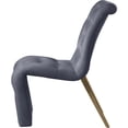 thumbnail image 6 of Meridian Furniture Curve Gray Velvet Dining Chair (Set of 2), 6 of 7