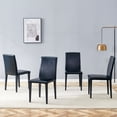 thumbnail image 2 of StnTalk Dining Chairs Set of 4, Black Faux Leather Upholstered Kitchen Chairs with Metal Legs, Modern Parsons Dining Room Chairs for Dining Table, Easy Assembly, 2 of 7