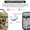 thumbnail image 4 of Vintage Skull Kids Lunch Box Insulated Lunch Bag For Boys Girls,Gold Waterproof LunchBox Cooler Tote Bag for School, Work, Picnic, 4 of 9