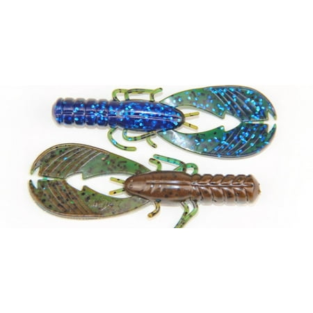 X Zone Fishing Lure 10314 4 Muscle Back Craw Okeechobee Craw 8 Per Pack