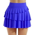 thumbnail image 2 of FAOWME Women's Skirts With Pockets High Waist Solid Color Comfortable Breathable Fitness Yoga Skirt Built In Shorts For Sports Activities,Blue,L, 2 of 7