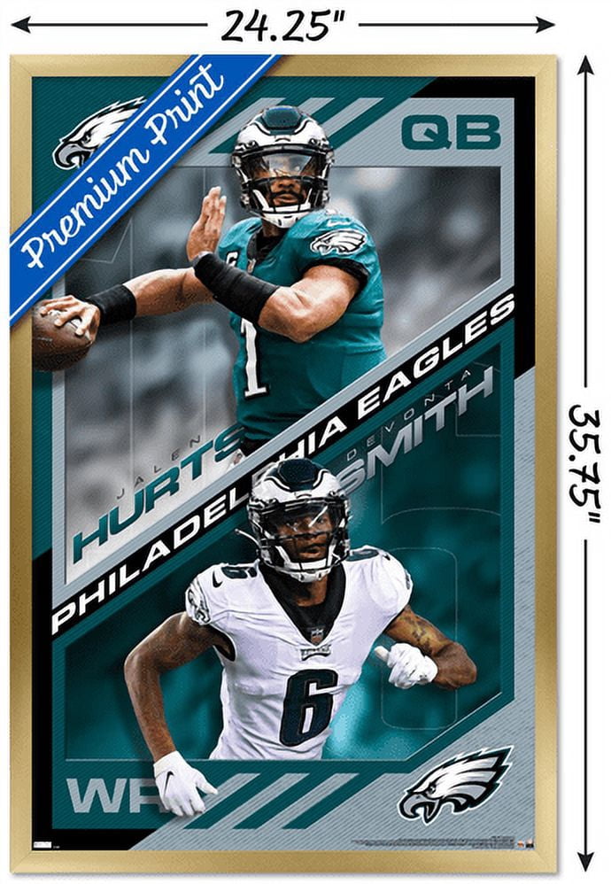 NFL Philadelphia Eagles - Dynamic Duo 21 Wall Poster, 22.375" x 34", Framed