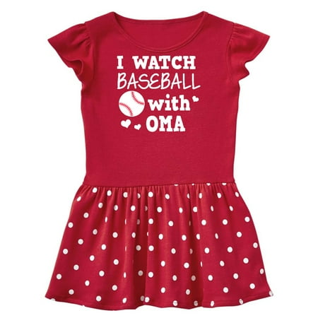 

Inktastic I Watch Baseball with My Oma Gift Toddler Girl Dress