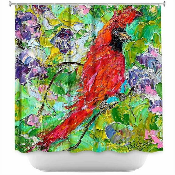 Shower Curtains - DiaNoche Designs - Cardinal
