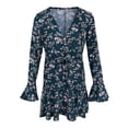 thumbnail image 2 of Vestido de Fiesta de Flores Baoblaze Cruzado Estampado Floral Bohemio S, 2 of 8