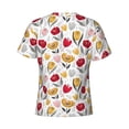 thumbnail image 6 of Vsdgher Tulips Flowers Print Men's Dry Fit Mesh Athletic Shirts Moisture Wicking Tennis T-Shirt Tops, 6 of 9