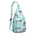 thumbnail image 1 of Buffalo & Cow Sling Backpack - Cute Farm Animal Pattern Shoulder Bag with Layered Storage, Durable Lightweight Pack for Cycling & Travel, 1 of 4