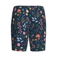 thumbnail image 2 of Haiem Colorful Flowers Men's Pajama Short with Soft Woven Cotton Elastic Waistband Sleep Short-Large, 2 of 9