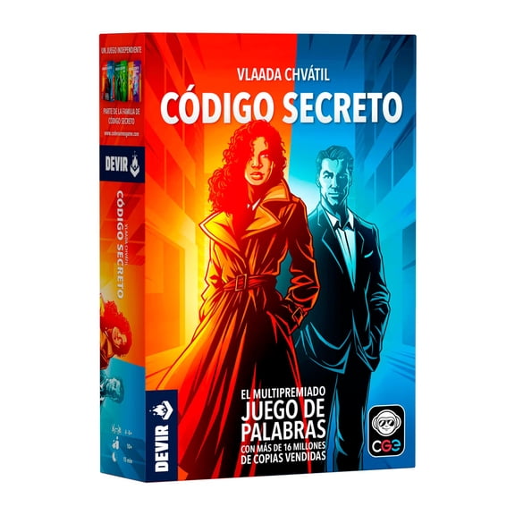 Devir - Codigo Secreto, Party Board Game with Friends, Spanish, Age 10