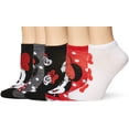 thumbnail image 1 of Disney Femmes Minnie Mouse Lot de 5 Invisibles, Rouge Noir Multicolore, Convient aux Pointures de Chaussettes 9-11 Convient aux Pointures de Chaussures 4-10.5, 1 of 5