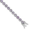 thumbnail image 3 of Amethyst Stone Bracelet 12.76 Carat in 925 Sterling Silver Birthstone Bracelets for Women, 3 of 7