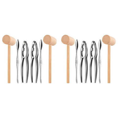 

12Pcs Seafood Set Including 2 Forks 2 Lobster Crackers Nut Cracker Crab Crackersand 2 Lobster Crab Mallets