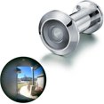 thumbnail image 2 of Mirilla de puerta Sincero 220 grados lente de vidrio de latón macizo cubierta de privacidad cromo pulido, 2 of 4
