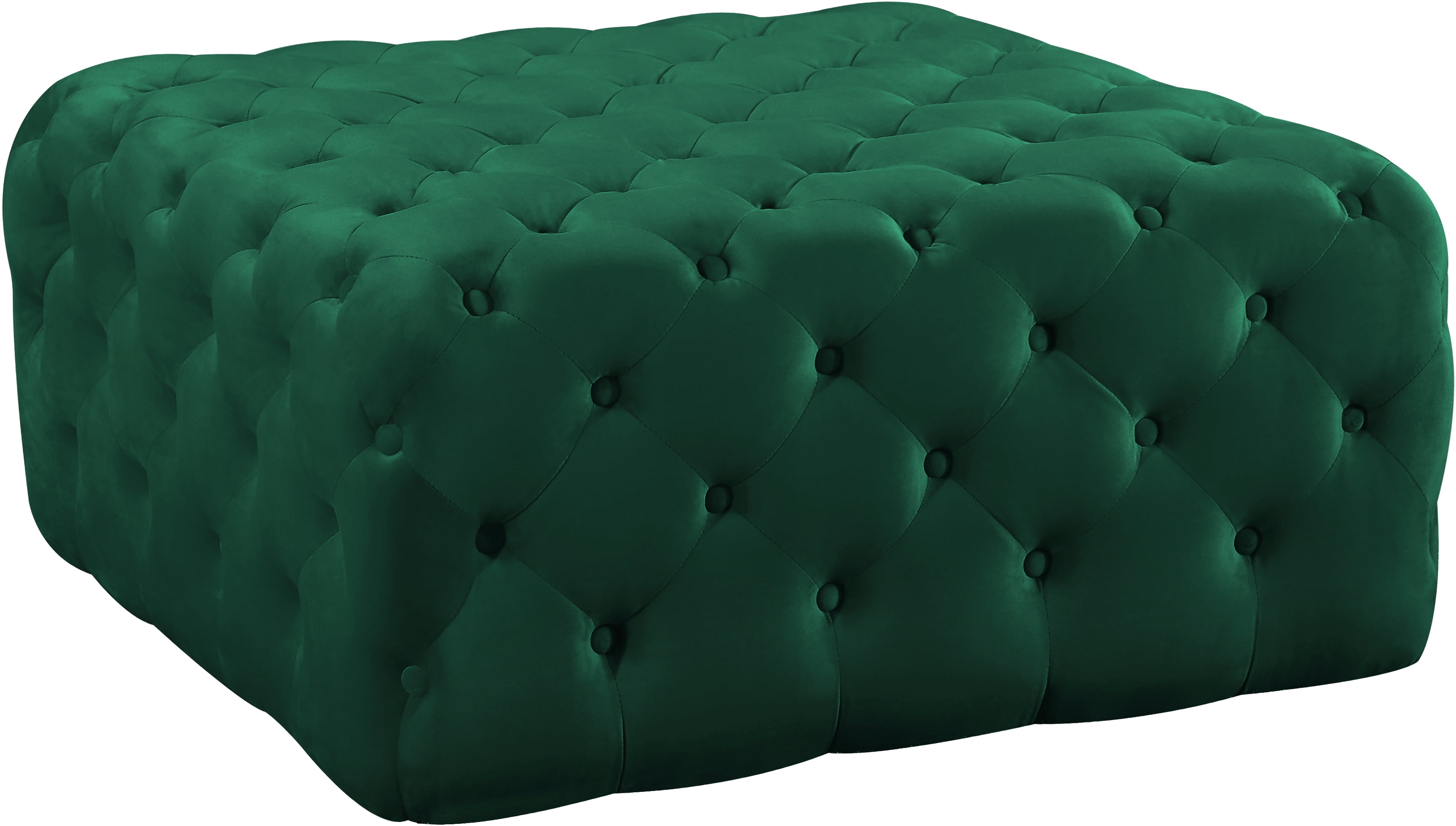 Meridian Furniture Ariel Velvet Ottoman Bench Color Green Walmart 