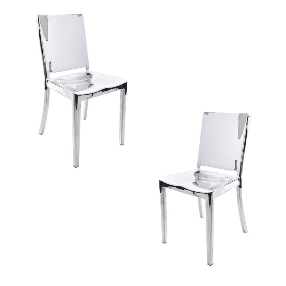 Roxan Dining Chair made oF Stainless Steel SET OF 2