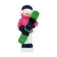 thumbnail image 6 of Personalized Snowboard Ornaments for Christmas Tree - Snowboarding Ornament, Gifts for Snowboarders, Snowboard Decorations, Snowboard Gift - Pink Jacket Snowboarder - Free Customization, 6 of 10