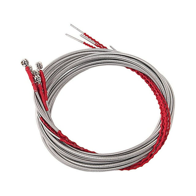 Miangastore 5 Pcs Cordes Métalliques pour Instrument de Basses 5 Cordes, Excellentes Pièces de Rechange U32 (Argent)