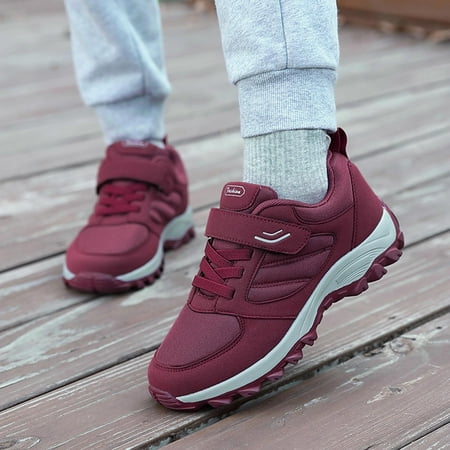 

Cathalem Sneaker Heels for Women Size 11 Womens Shoes Solid Color Non Slip Casual Shoes Soft Sole Lace Up Hook Womens Sneaker Purple 8.5