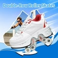 thumbnail image 2 of Roller Skate Shoes for men,Double-Row Deform Wheel Shoe Skate,Shoes with Wheel,2-in-1 Adult Parkour Roller Shoes Suitable for Outdoor Fun, Fitness, 2 of 7