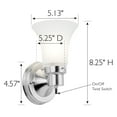 thumbnail image 3 of Design House  Village Traditional 1-Light Indoor Dimmable Wall Sconce with Frosted Flute Glass, Satin Nickel, 3 of 24
