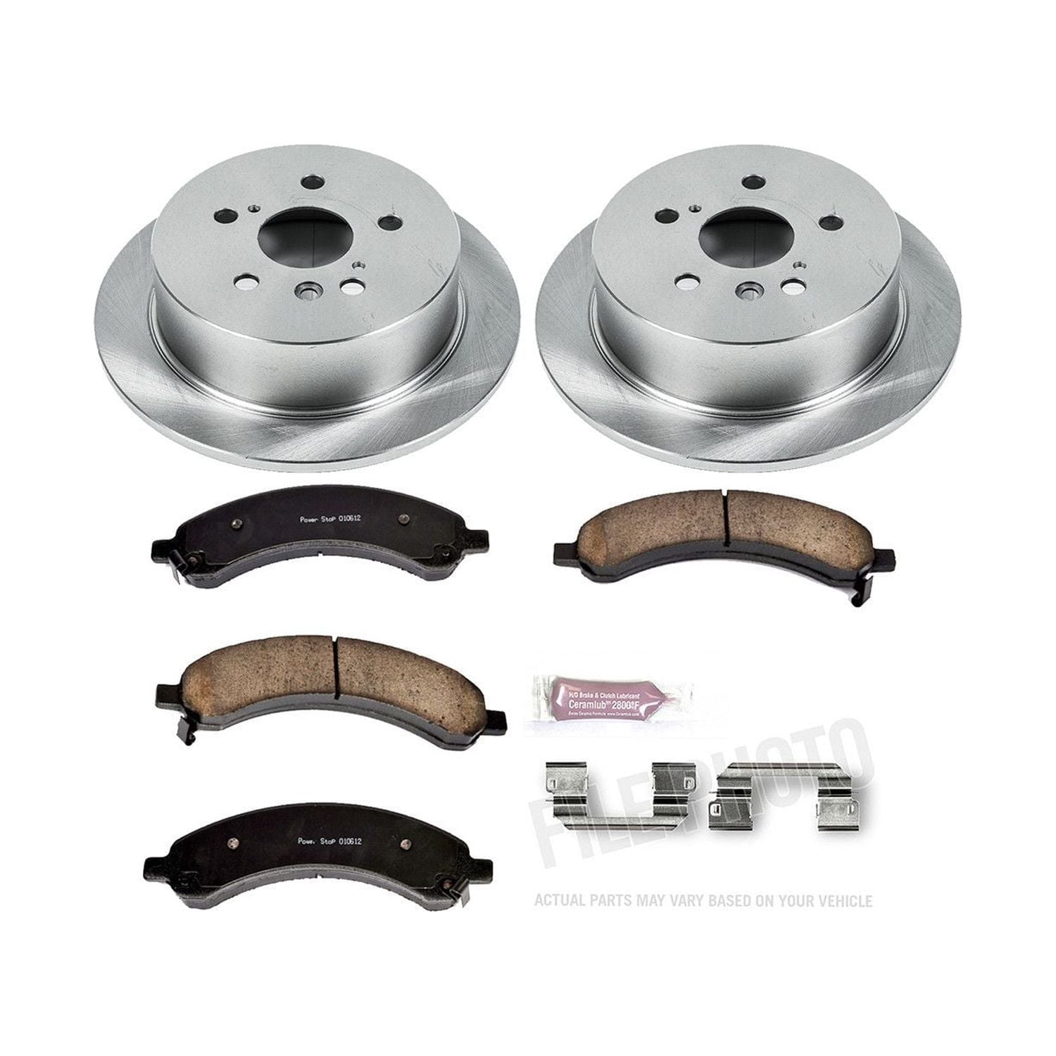 Power Stop Rear Stock Replacement Brake Pad and Rotor Kit KOE5333