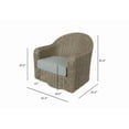 thumbnail image 2 of Better Homes & Gardens Bellamy Outdoor 1pk Swivel Glider Chair, Gray Wicker/Gray Cushion, 2 of 10