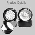 thumbnail image 4 of Ruedas RC, neumáticos, 4 ruedas hexagonales de 34 mm, accesorio de bricolaje, fácil instalación, profesional, resistente, de repuesto, color negro, 4 of 8
