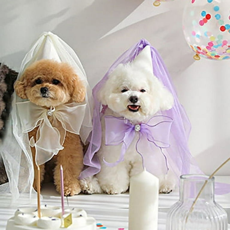 Cheers.US Small Dog Pet Cat Wedding Veil Dress Bride Pet Supplies Classic Pet Bride Costume Headwear Dog Hair Accessories Walmart