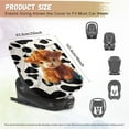 thumbnail image 7 of KUIFORTI Car Seat Sun Shade Cover Cute Highland Cow Car Seat Protector for Child Car Seat, Universal Fit, Keeps Baby's Carseat at Cooler Temperature, Blocks Out Heat & Sun UV Covers, 7 of 7