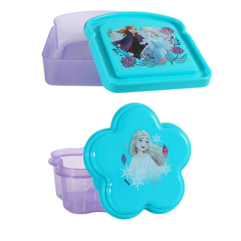 Princess Lunch Box Kit for Kids Includes Plastic Snacks Storage Sandwich  Container BPA-Free Dishwasher Safe Toddler-Friendly Lunch Containers Home  School Travel Nursery Food Plates Set of 2 