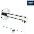 thumbnail image 4 of Grohe 13274001 Concetto New Non Diverter Tub Spout, Starlight Chrome, 4 of 6