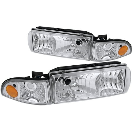 Chevy Caprice Signal Light (Spec-D Tuning 1991-1996 Chevy Caprice 94-96 Impala Headlights + Corner Signal Lamps 91 92 93 94 95)