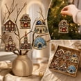 thumbnail image 3 of Hovilon 6PCS Christmas Wooden Ornaments DIY Pearl Kit, 6 Festive Designs Wood Pendant Style Holiday Tree Decor, DIY Painting of Diamond Craft Set for Home Decoration and Handmade Gift, 3 of 7