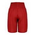 thumbnail image 6 of CheerKidz Summer Shorts for Women's Fashion Solid Color Three Way Pants With Drawstring Shorts Lightweight Quick Dry Cargo Shorts(Red,XXL), 6 of 6